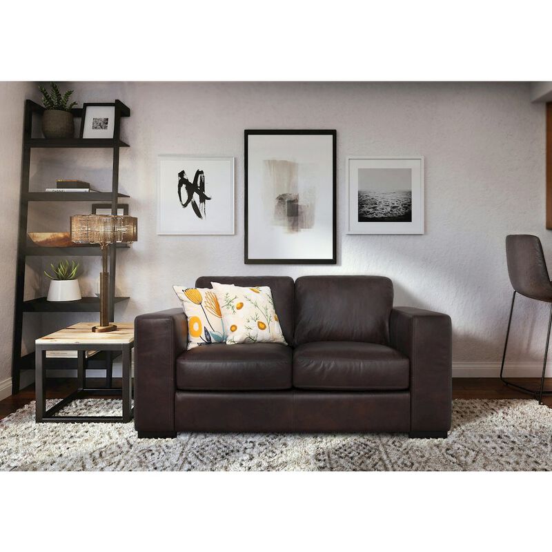 Crafters and Weavers Argento Leather Love Seat