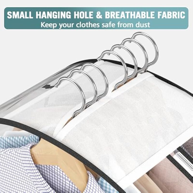 Fabric Storage Bins with Lids | Collapsible Closet Storage Bins with Window image number 3