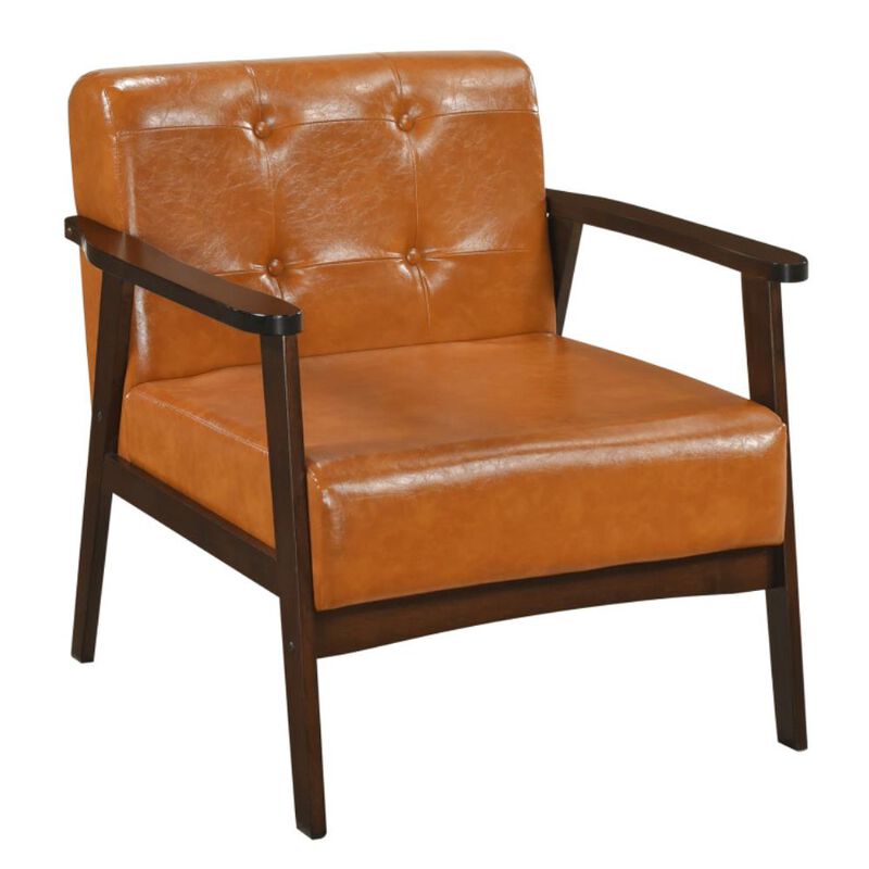 Rubber Wood Frame Accent Chair with Armrest image number 0