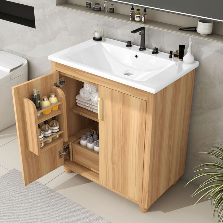 Merax Multi-functional Bathroom Vanity  Cabinet  Solid Wood
