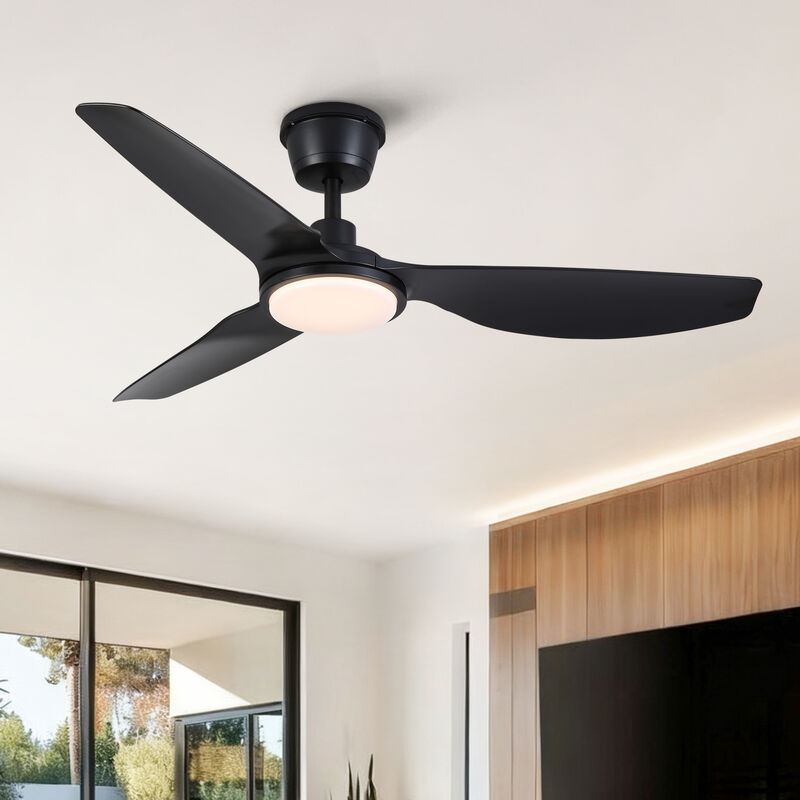 ELEMENT ACE 52 Inch Modern Outdoor Waterproof Ceiling Fan with Integrated Light and Ultra Quiet Energy Efficient Reversible DC Motor for Patio Garden Use image number 3