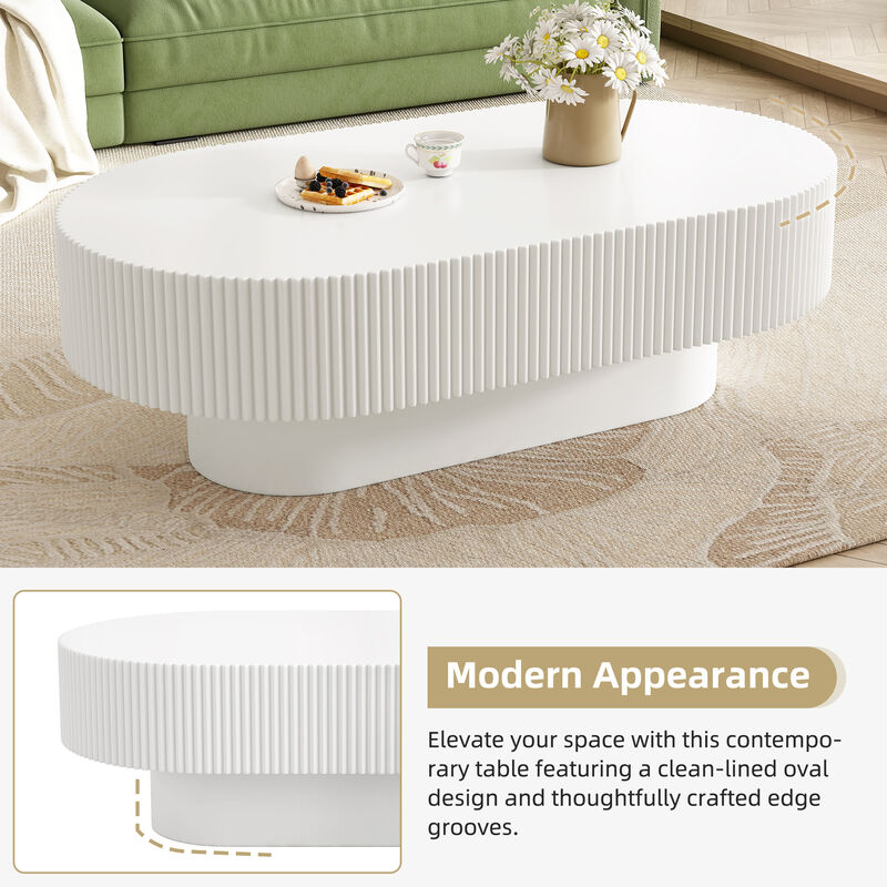 Merax  Elegant Oval Coffee Table