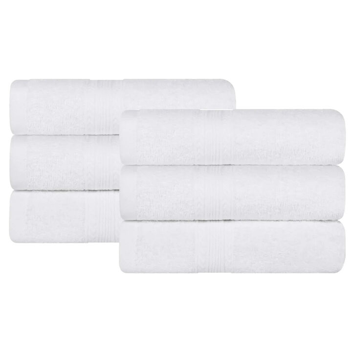 6-Piece Cotton Hand Towel Set for Bathroom and Guest Use