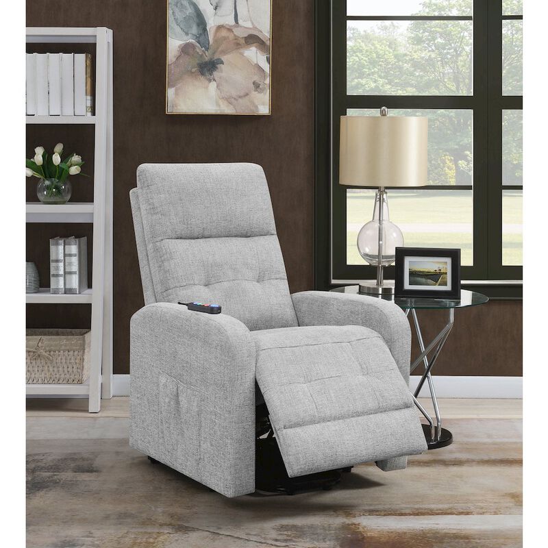 Coaster Co. of America Howie Upholstered Power Lift Massage Chair Grey image number 6