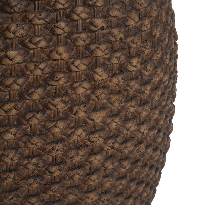 Christopher Knight Home Nirae Outdoor Handcrafted Faux Rattan Lightweight Concrete Accent Table image number 6
