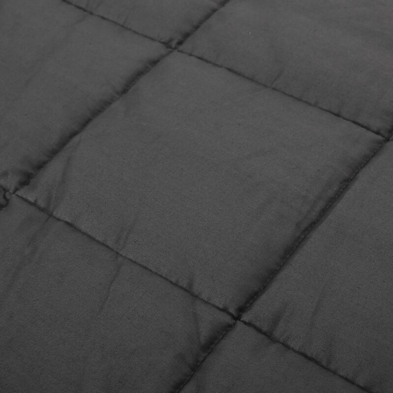 Blankie 20lbs Weighted Blanket, 60 x 80 Cotton Multilayer, Dark Gray - Benzara