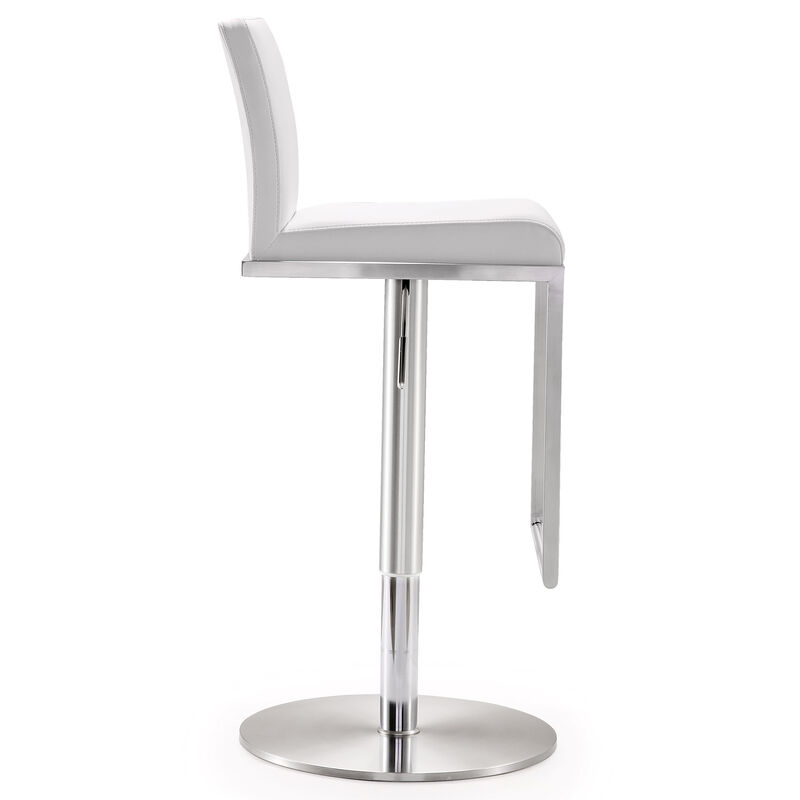 Amalfi Grey Performance Vegan Leather Adjustable Stool