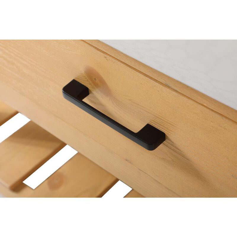 Elegant Kitchen and Bath 48 inch Single bathroom vanity in natural wood with backsplash