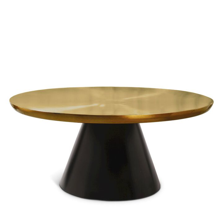 Meridian Furniture Martini Brushed Gold/Matte Black Coffee Table