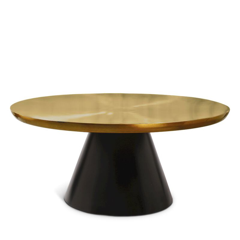 Meridian Furniture Martini Brushed Gold/Matte Black Coffee Table