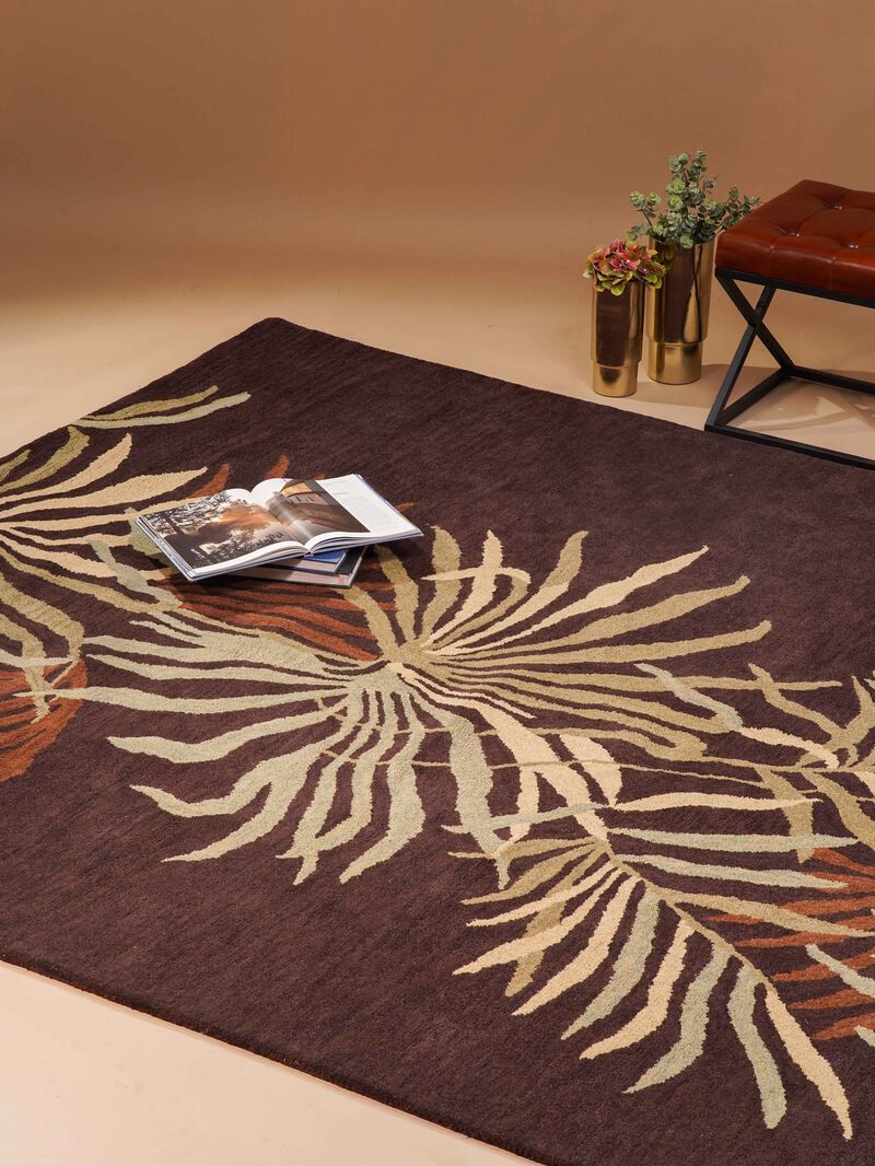 RUGSOTIC CARPETS HAND TUFTED WOOL ECO-FRIENDLY AREA RUGS  - Rectangle Shape, Size, Floral Modern Design, High Pile Thick Handmade Anti Skid Area Rugs for Living Room, Bed Room (K00666) image number 1