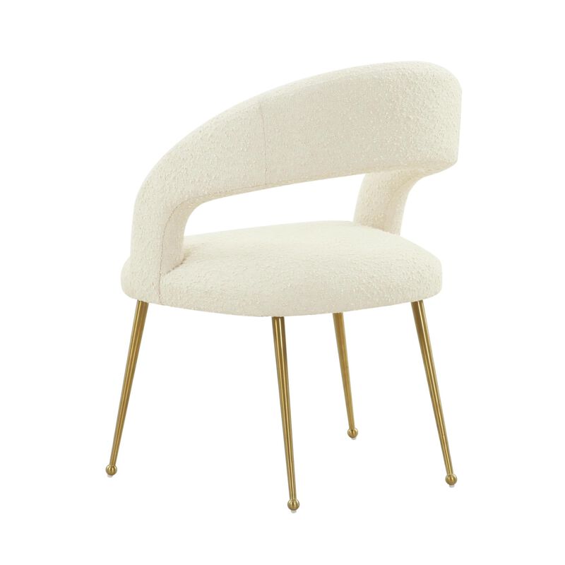 Casafoyer Rocco Cream Performance Boucle Dining Chair image number 3