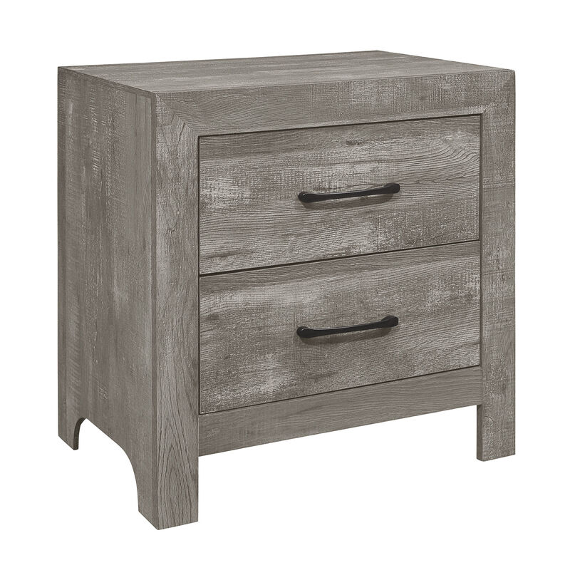 Streamdale Rustic Gray 2-Drawer Nightstand image number 3