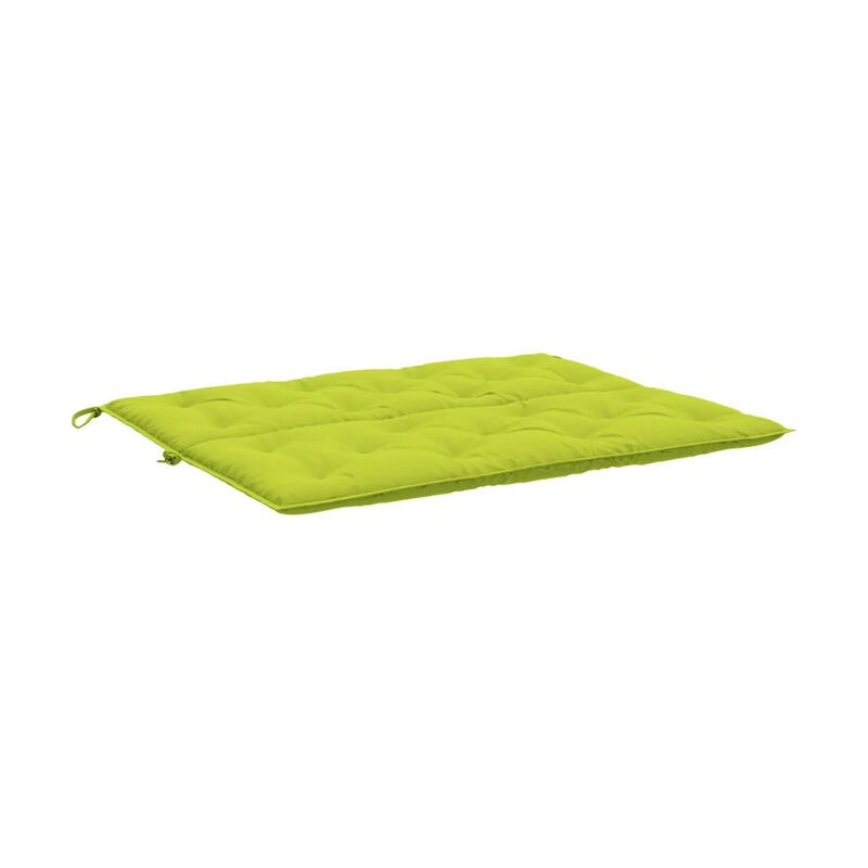Claire Outdoor Cushion for Bench, Button Tufted Green Fabric, 47 Inch - Benzara