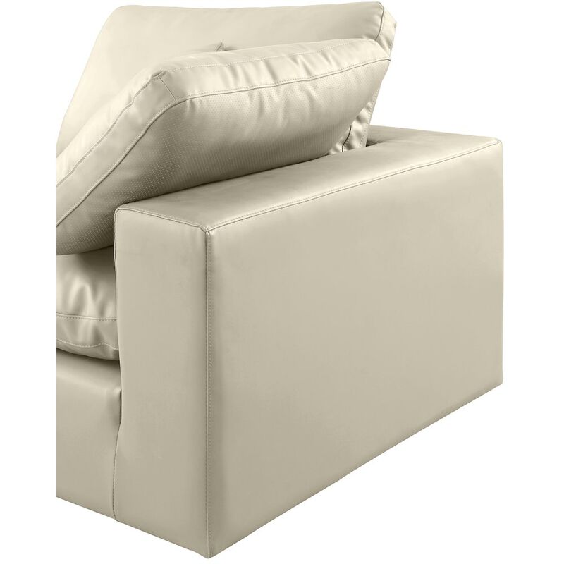 Meridian Furniture Comfy Cream Vegan Leather Modular Sofa