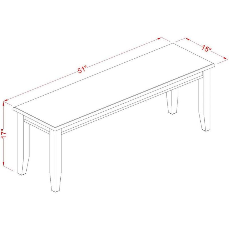 6-Pc Kitchen nook Dining set - Small Kitchen Table and 4 Kitchen Chairs with Bench