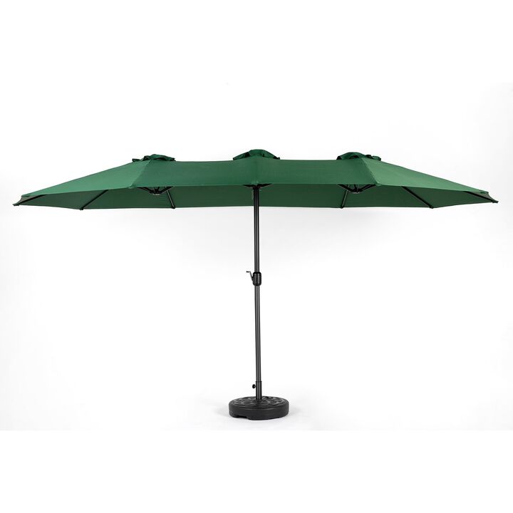 Mondawe 14.8 Ft Double Sided Outdoor Umbrella Rectangular Large with Crank