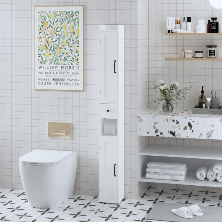 ELEMENT ACE Tall Freestanding Storage Cabinet with Adjustable Shelves and Anti-Tip Design for Organized Home Spaces