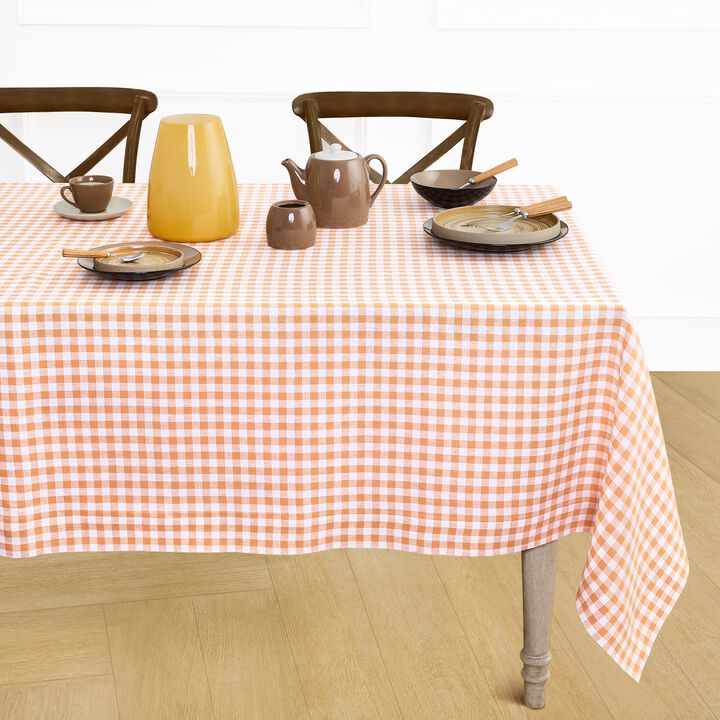 Linen Tablecloth - Gingham Check