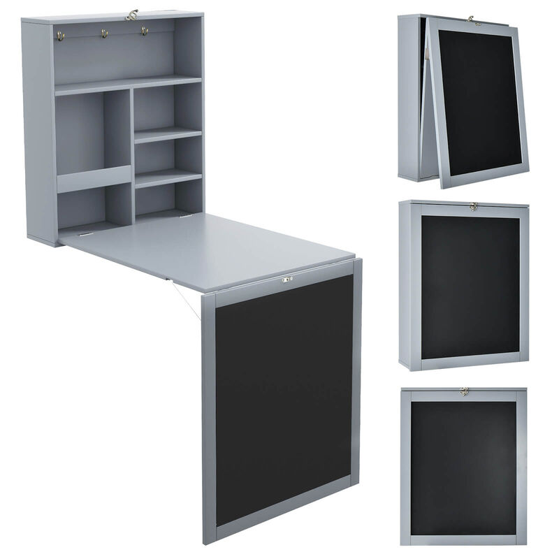 Convertible Wall Mounted Table with A Chalkboard image number 0