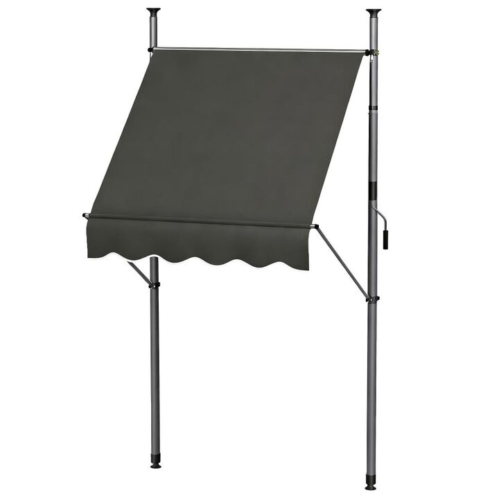 Hivvago Outdoor Retractable Awning with UV Resistant Fabric