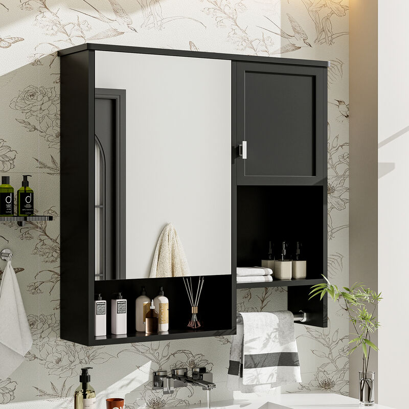 ELEMENT ACE Modern Wall Mounted Bathroom Medicine Cabinet with Adjustable Shelves image number 3