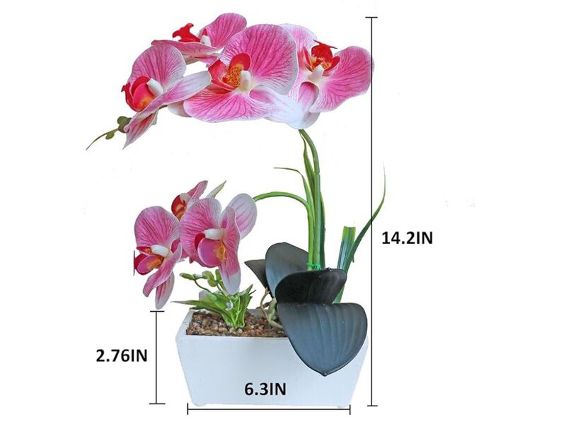 Pink Artificial Orchid Flowers Wedding Centerpiece Decor Flower image number 2