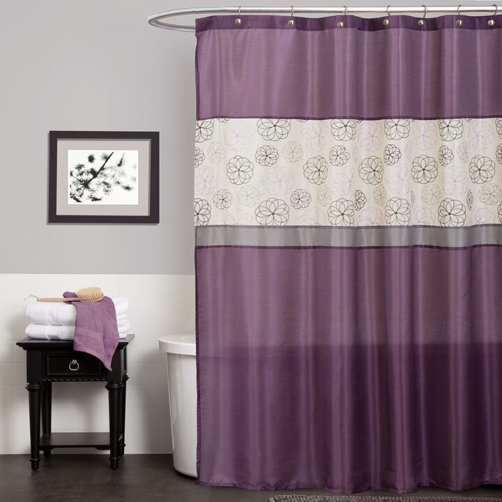 Covina Purple Shower Curtain