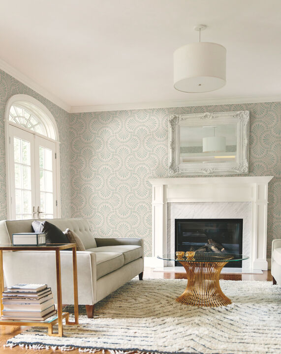 Cabaret Beige Metallic Wallpaper (Set of 2)