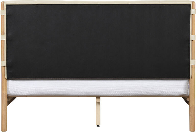 Meridian Furniture Asher Cream Vegan Leather King Bed