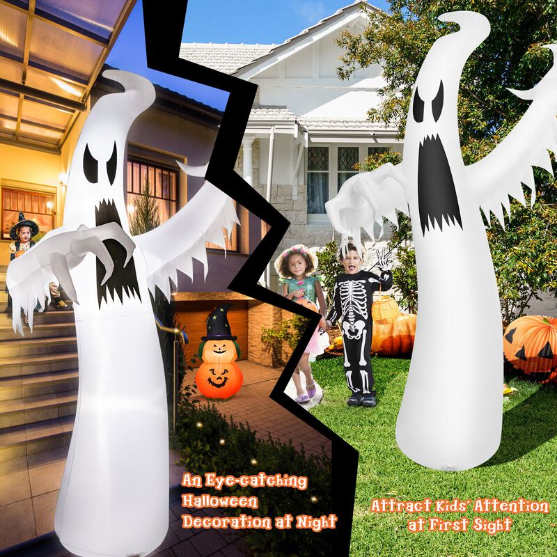 12 Feet Halloween Inflatable Ghost with LED Lights image number 4