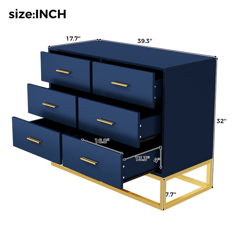Gwumup Modern 6 Drawer Dresser image number 4