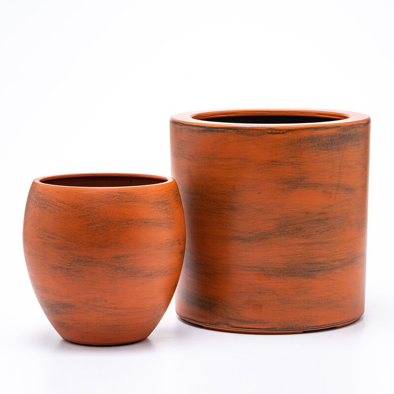 7.8 in. Painted Plastic Self-watering Planter Pot image number 0