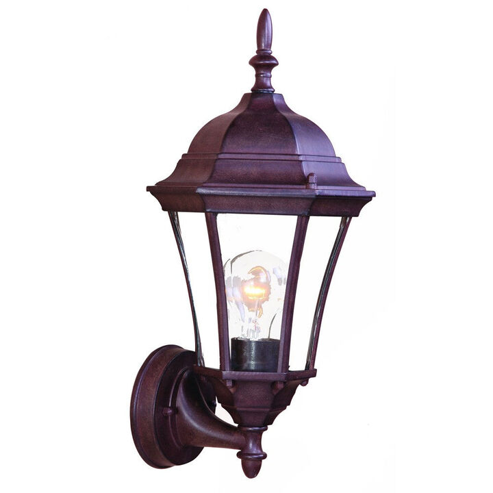 Homezia Dark Brown Carousel Lantern Wall Light