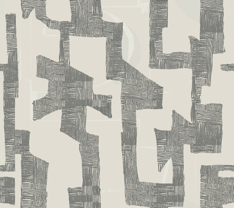 Tribe Black & Taupe Premium Peel + Stick Wallpaper