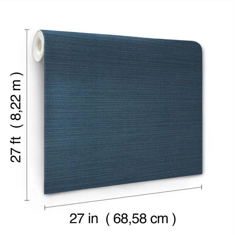 Amyra Silk Blue Wallpaper (Set of 2) image number 2