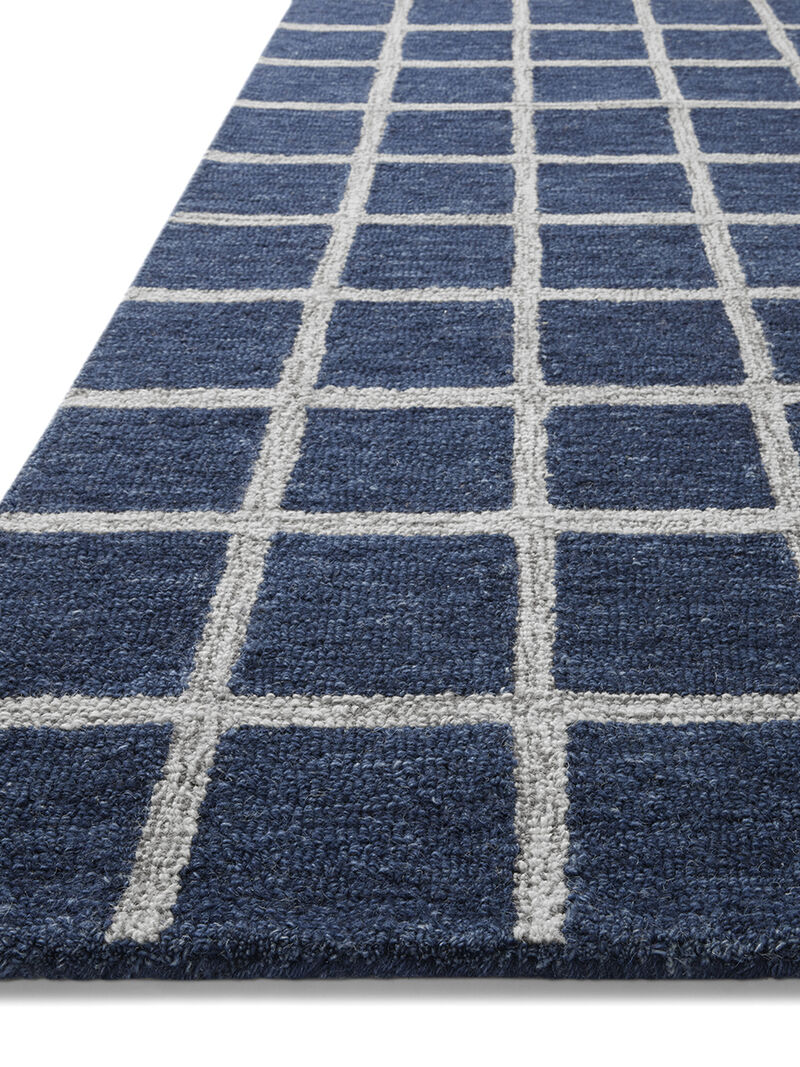 Polly POL-05 Navy / Silver 8''6" x 11''6" Rug by Chris Loves Julia