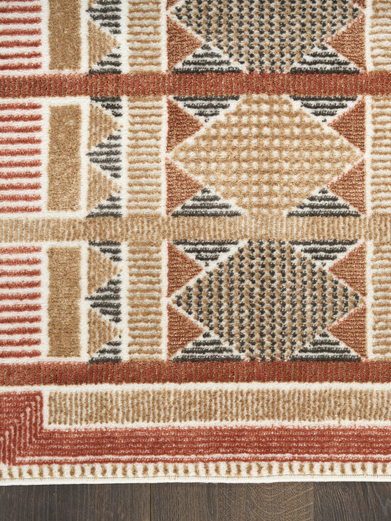 Nordic NRC06 Rust/Multicolor 5' x 7' Rug