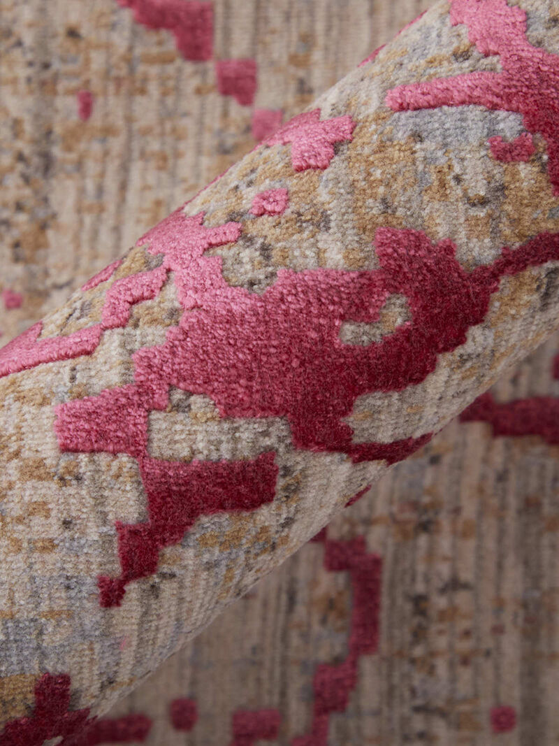 Pryor 39NEF 6'7" x 9'6" Pink/Gray/Taupe Rug