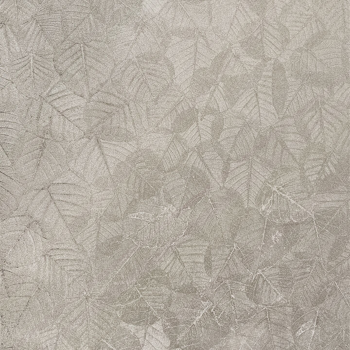 Luminous Leaf Collage on Foil with Ultra Fine Emboss Wallpaper