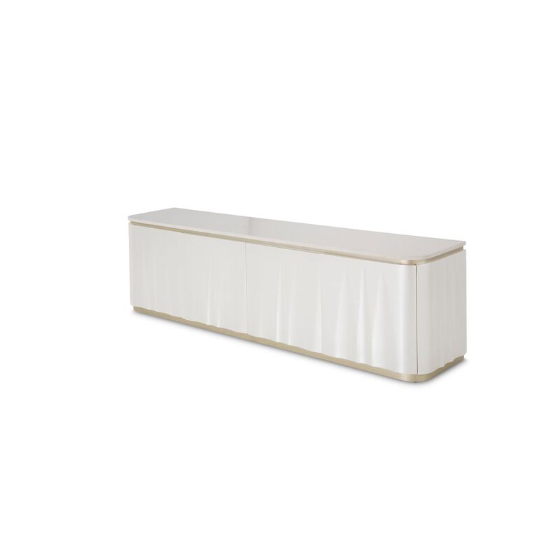 Michael Amini London Place Media Cabinet - Creamy Pearl