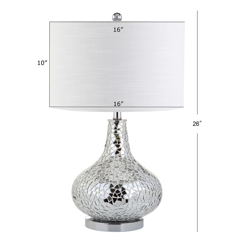 Emilia Mirrored Mosaic LED Table Lamp
