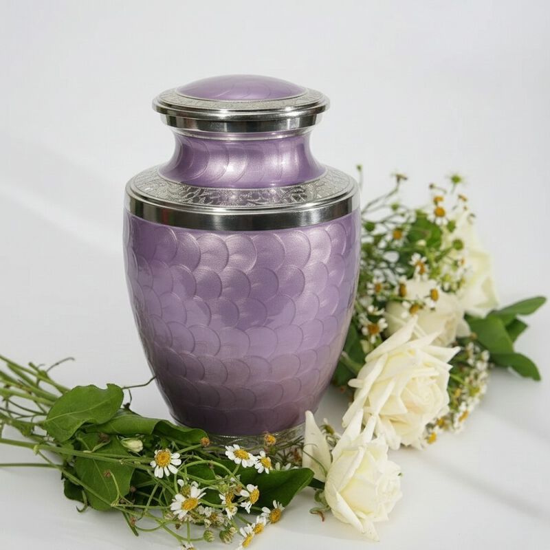 silver-toned accents urn image number 7