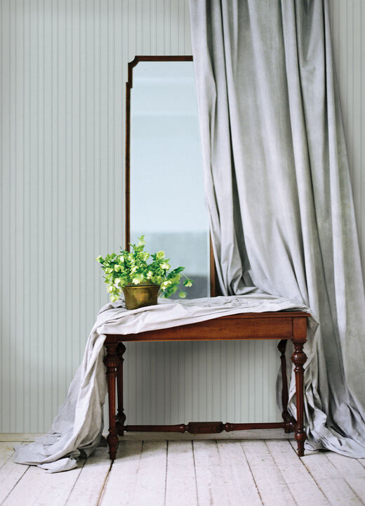 Zeta Light Blue Moire Stripe Wallpaper (Set of 2)