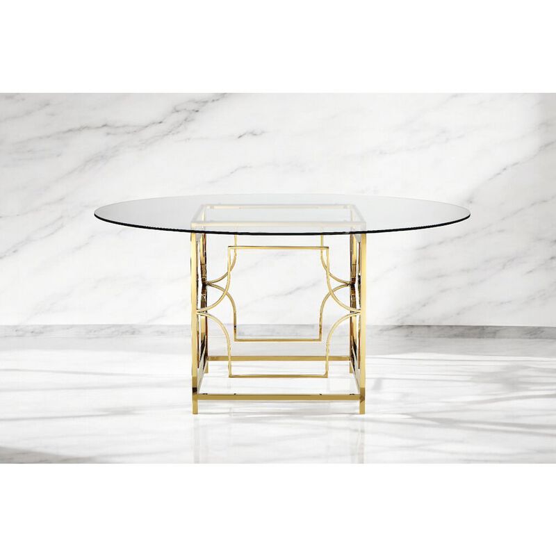 Pangea Home Z-Edward Dining Table Gold