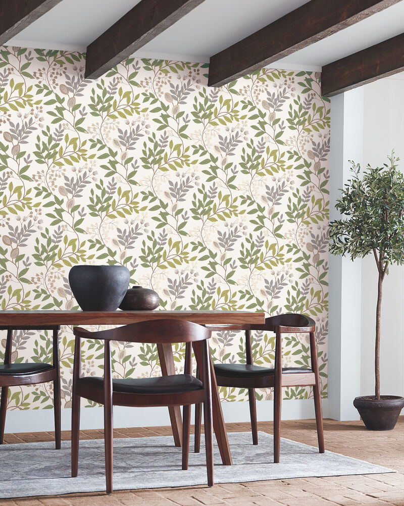 Eden Retreat Beige & Green  Wallpaper image number 1