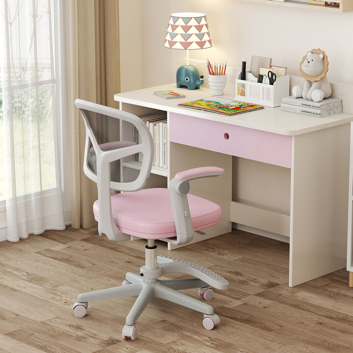 Adjustable Kids Desk Chair with Armrest and Footrest for Study