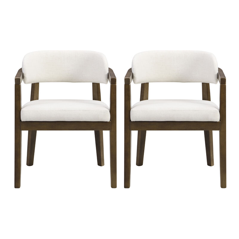 Christopher Knight Home Candice Upholstered Rubberwood Dining Chairs (Set of 2)