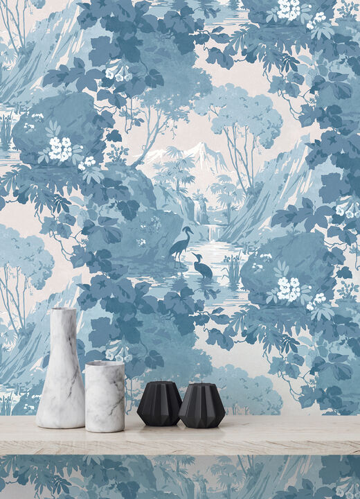 Eden Blue Crane Lagoon Wallpaper