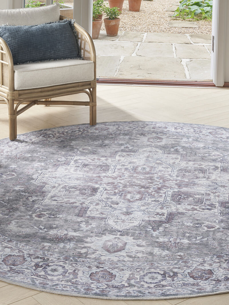 Machine Washable Series 1 SR101 Ivory/Gray 7'10" x 9'10" Rug image number 5